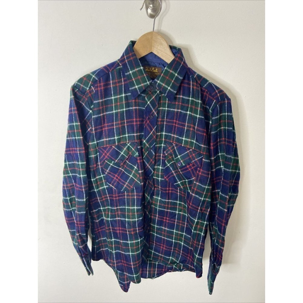 Vintage Paulo Conti 80s Deadstock Plaid‎ Lumberjack Button Shirt Men M New